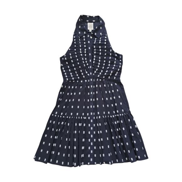 NWT Cinq a Sept Beryl Sleeveless Embroidered Mini Shirt Dress Size 2 $365